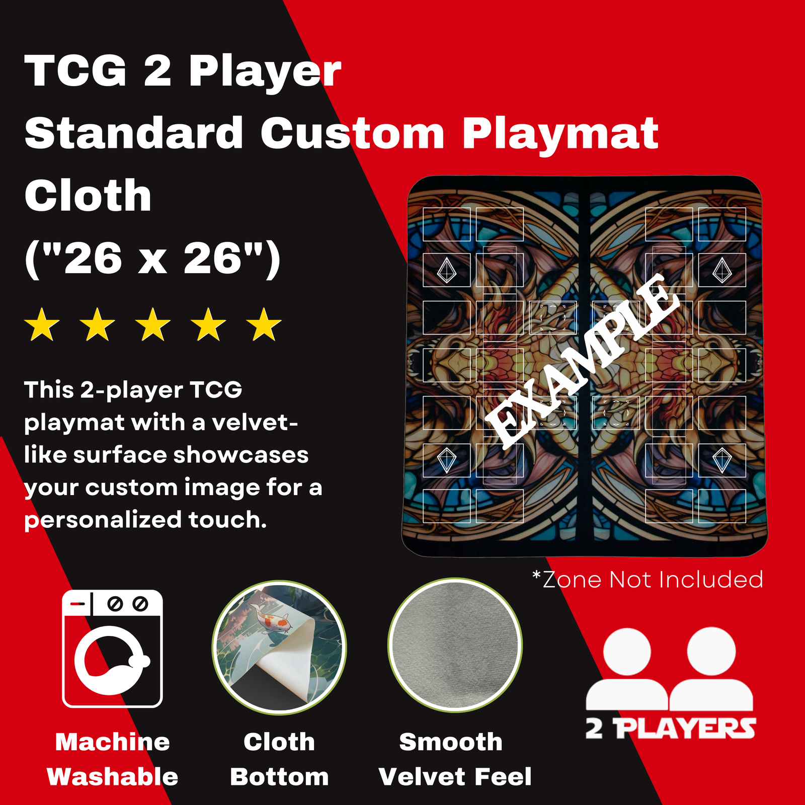 TCG 2 Player Custom Playmat (26