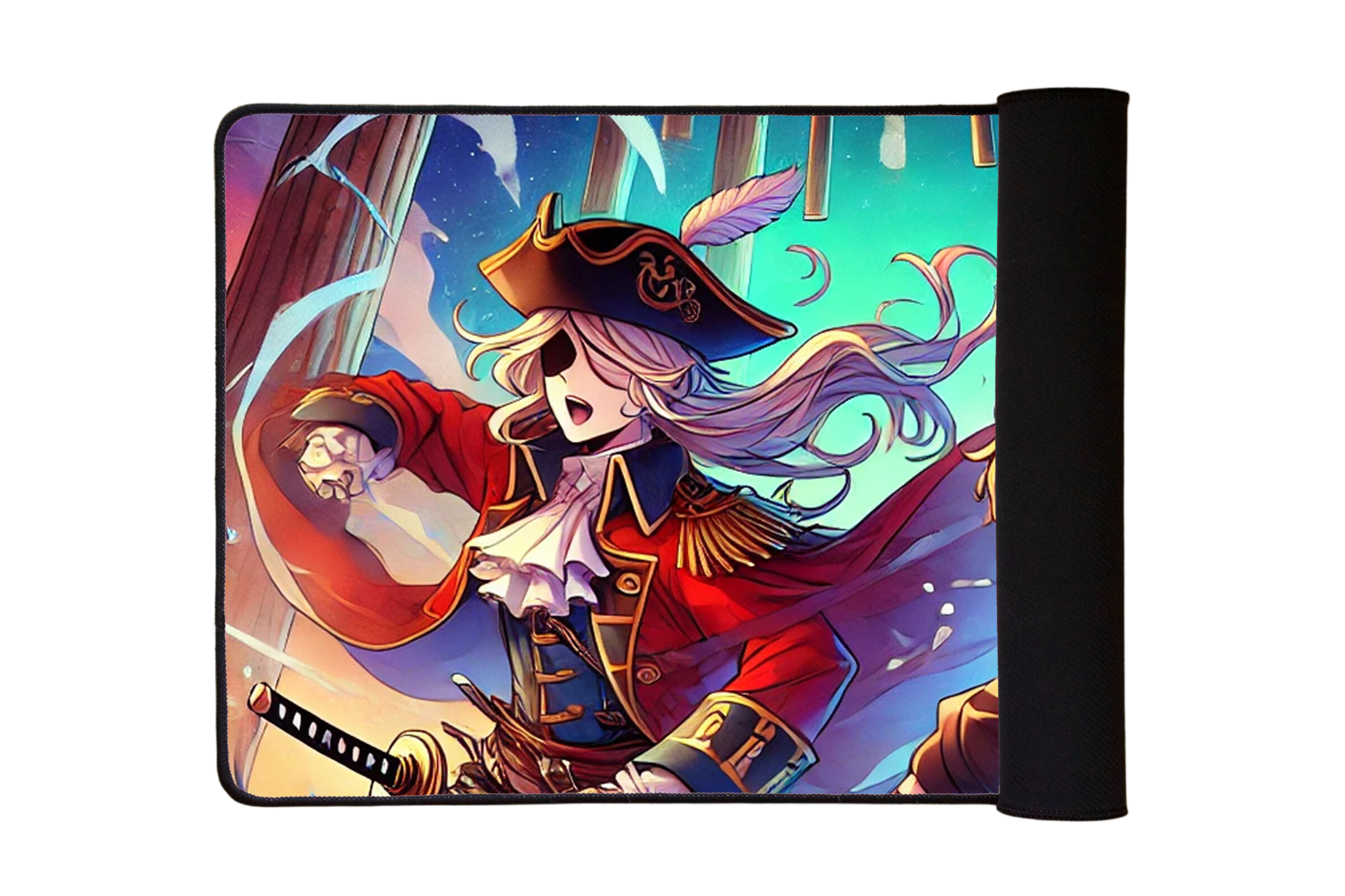 TCG Standard Custom Playmat (24" x 14") - Black Stitch