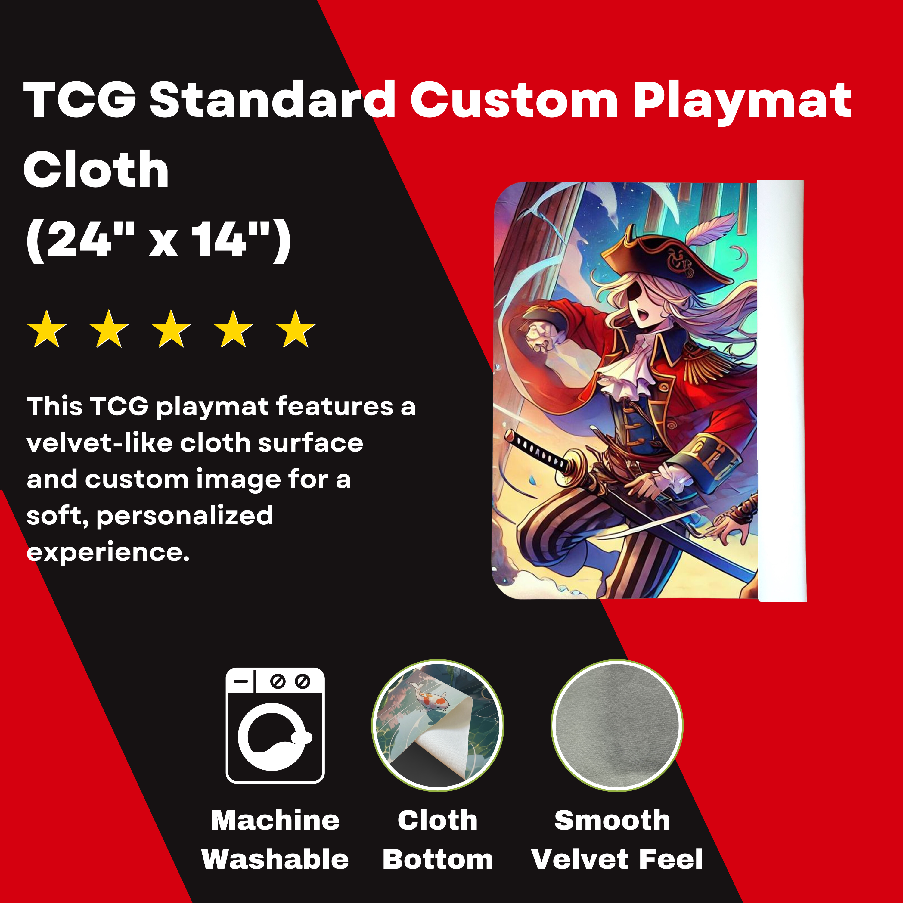 TCG Standard Custom Playmat (24" x 14") - Cloth