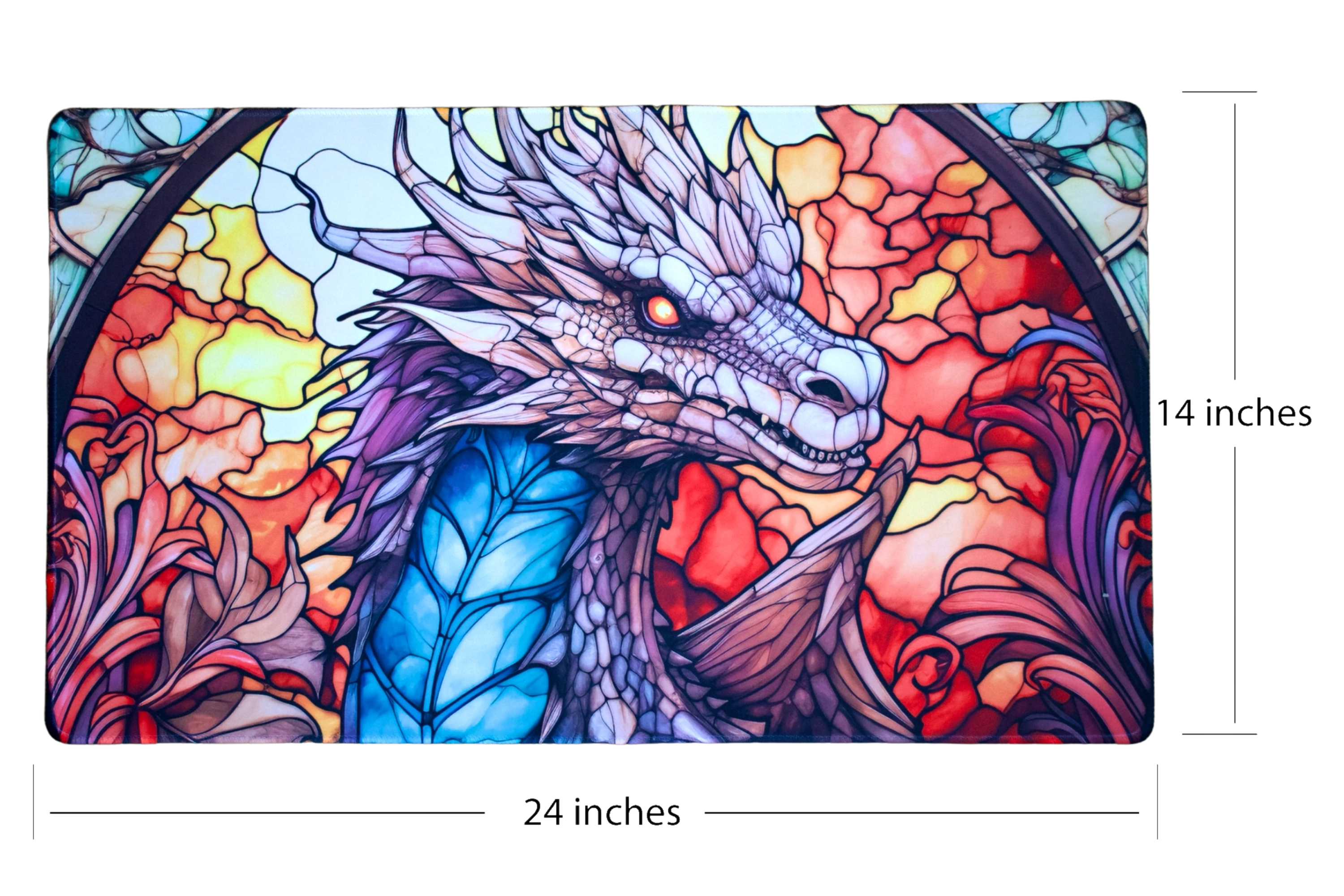 TCG Standard Custom Playmat (24" x 14") - White Stitch