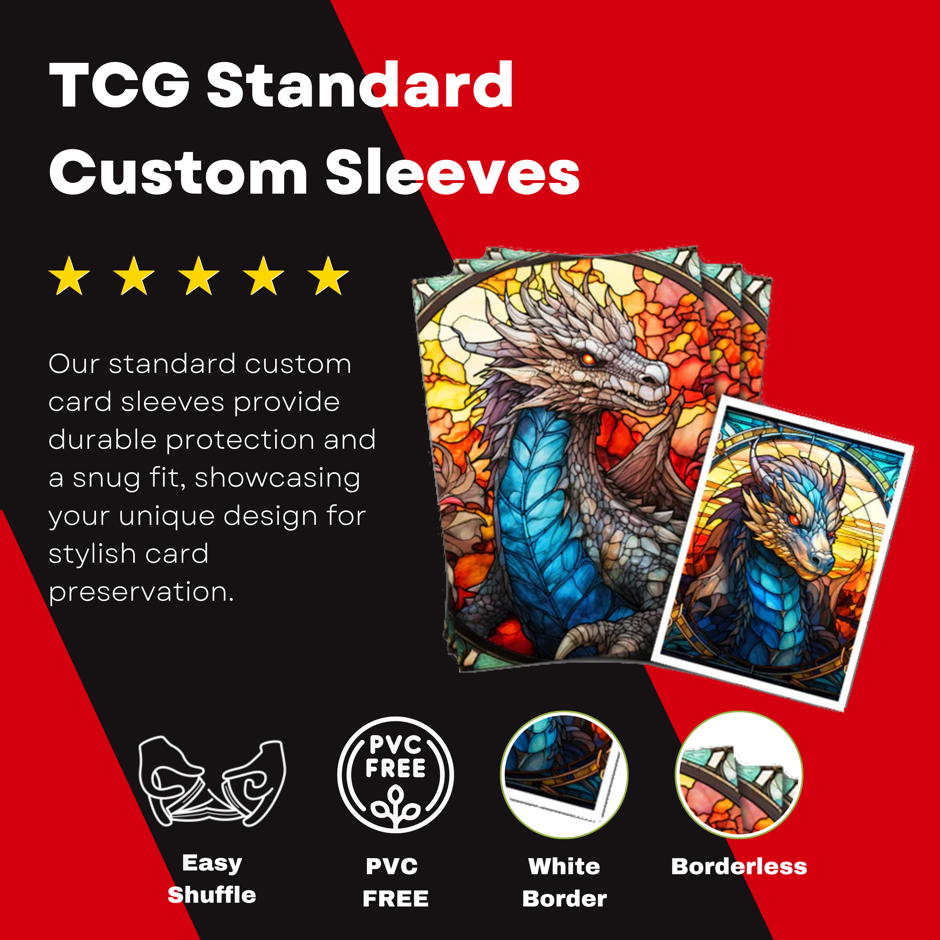 TCG Standard Size Custom Card Sleeves Playmat World TCG Standard Size Custom Card Sleeves Playmat World
